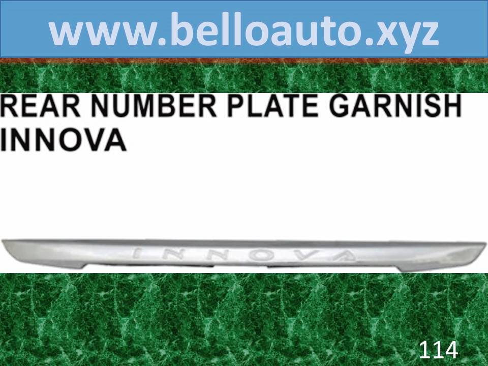 Rear Number Plate Garnish Innova