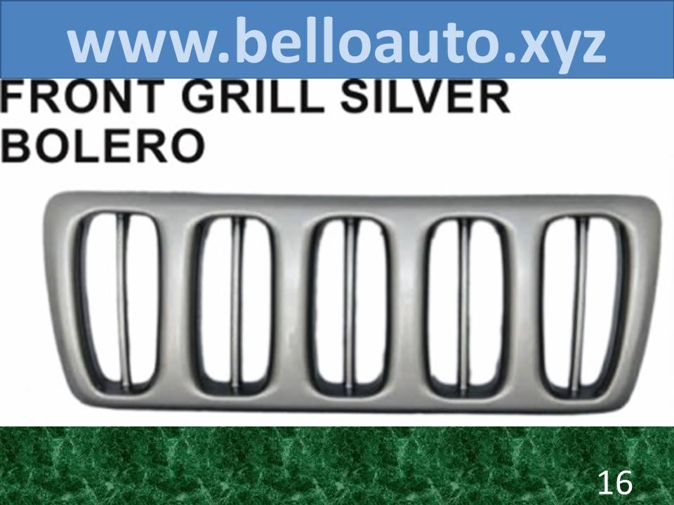 Front Grill Silver Bolero