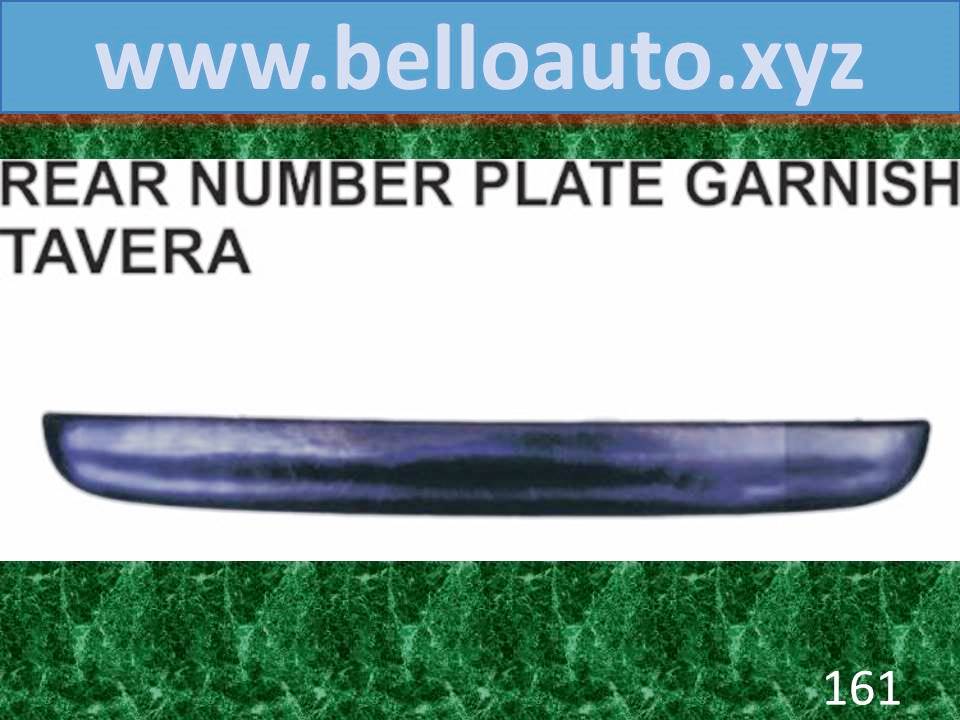 Rear Number Plate Garnish Tavera