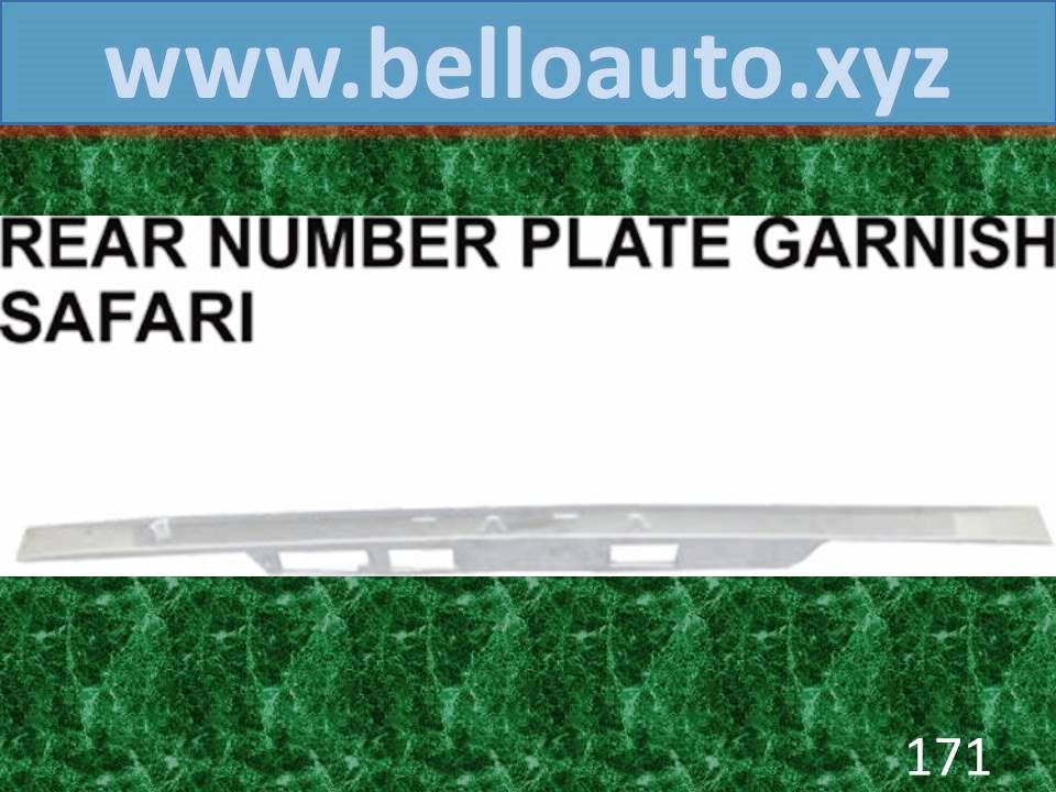 Rear Number Plate Garnish Safari