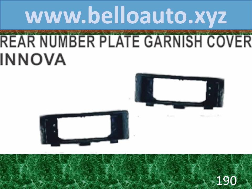 Rear Number Plate Garnish Innova