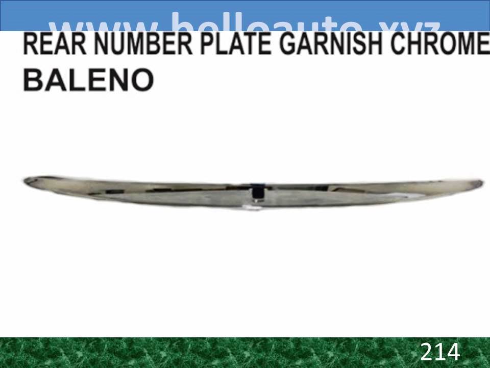 Rear Number Plate Garnish Chrome Baleno