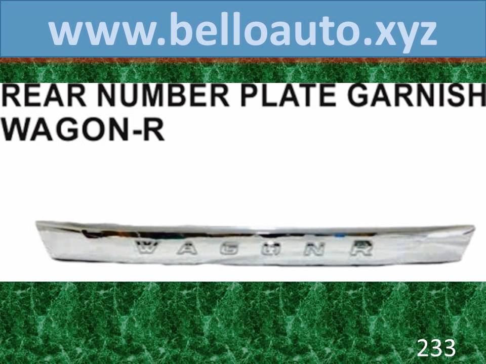 Rear Number Plate Garnish Wagon R