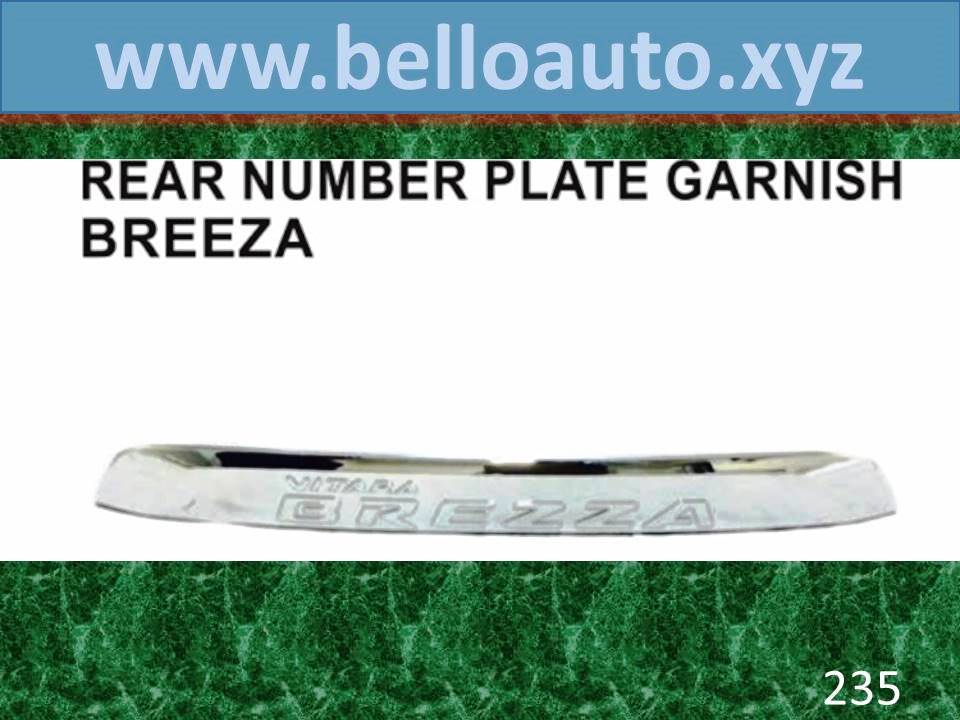 Rear Number Plate Garnish Brezza