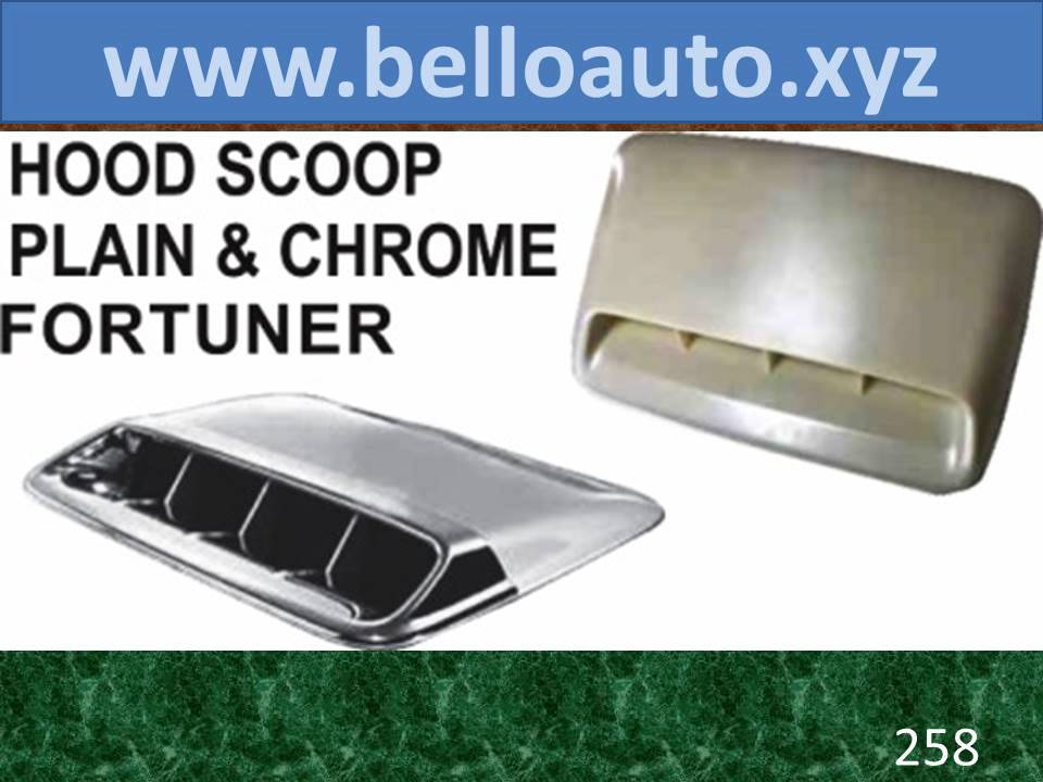 Hood Scoop Plain & Chrome Fortuner