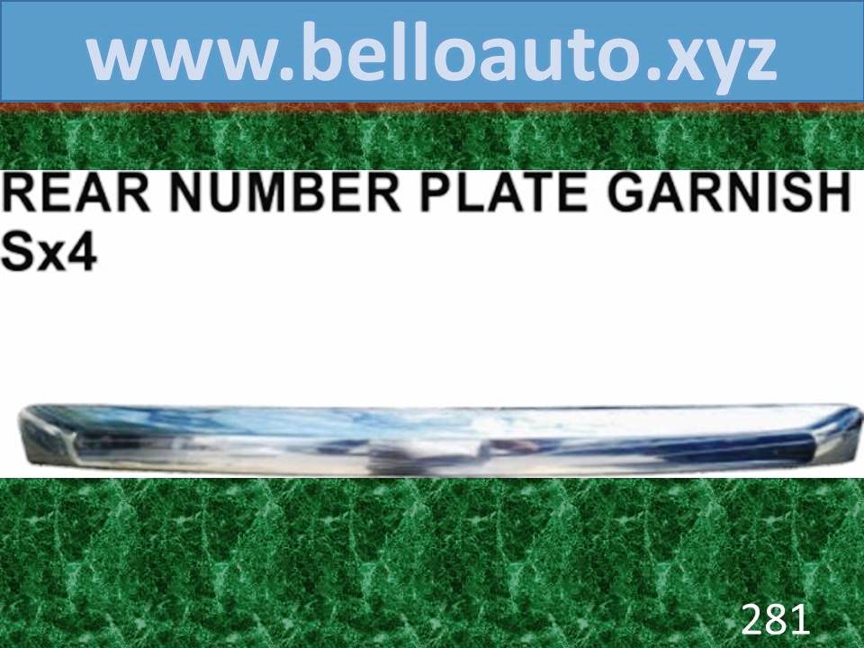 Rear Number Plate Garnish SX4