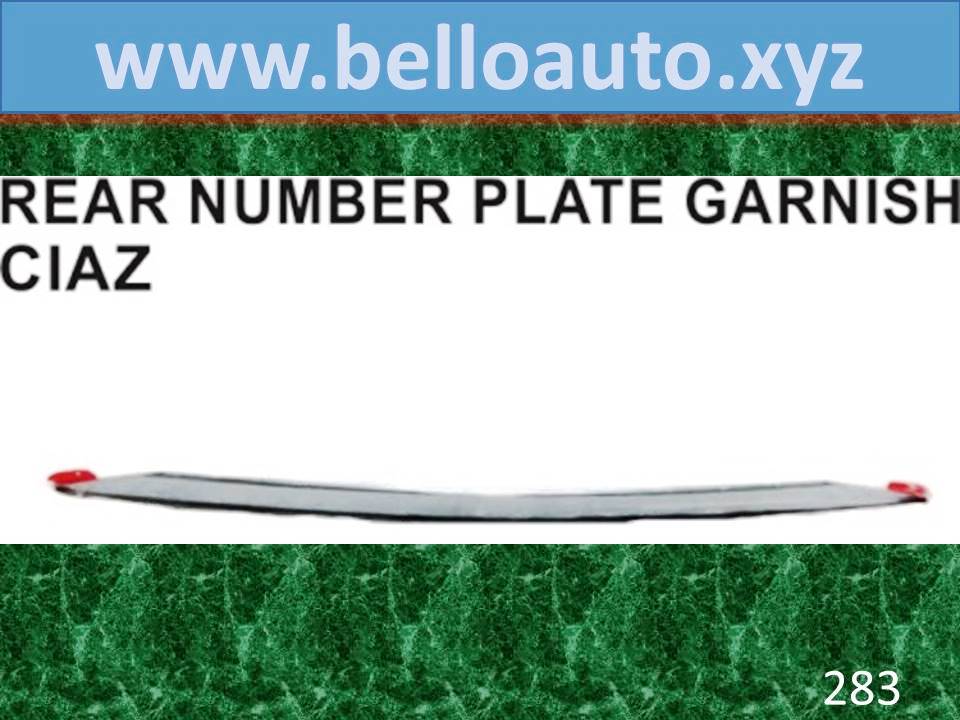 Rear Number Plate Garnish - Ciaz