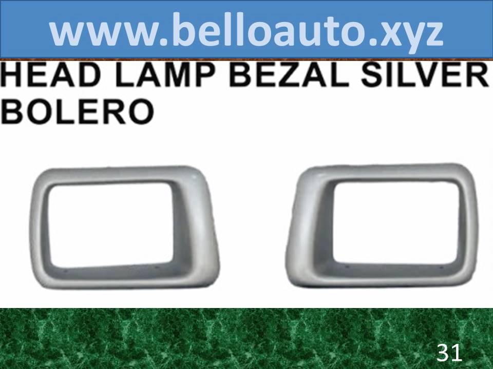 Head Lamp Bezal Silver Bolero