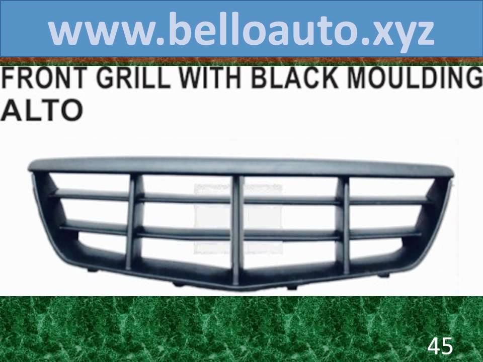 Front Grill with Black Moulding Alto