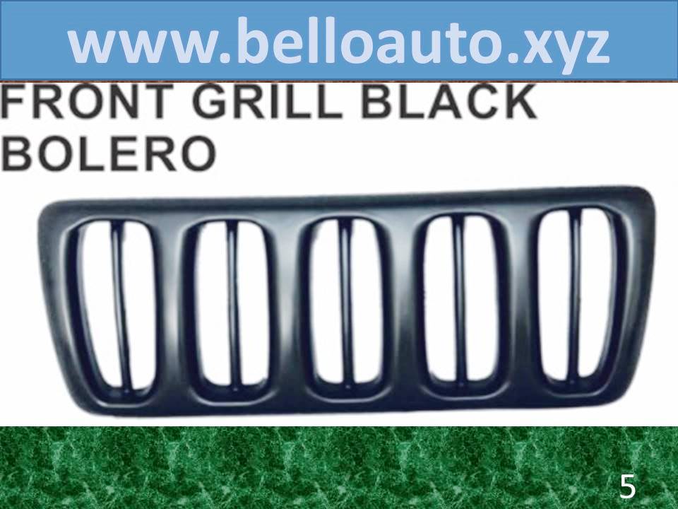 Front Grill Black Bolero