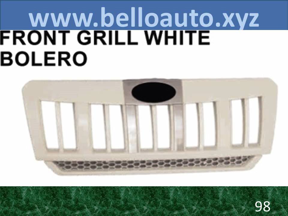 Front Grill White Bolero